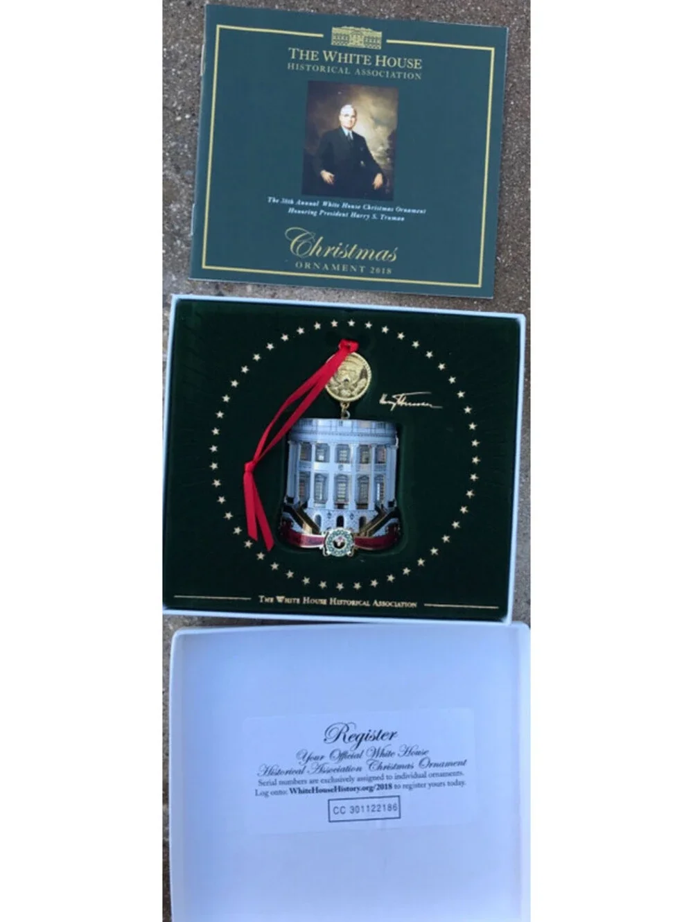 7 White House Historical Association Christmas Ornaments 2004, 12, 13, 15, 16,18